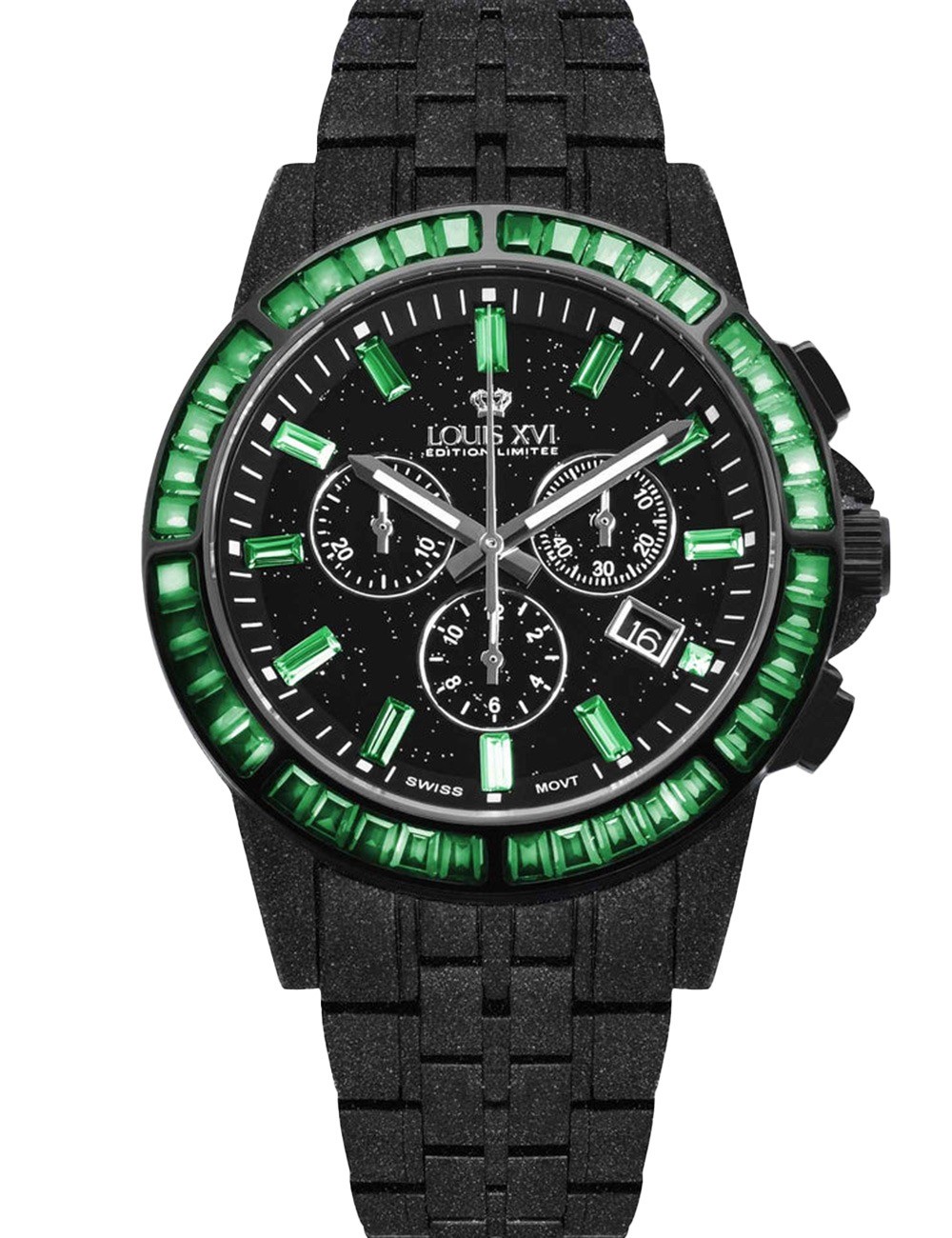 orologio uomo Louis XVI LXVI1182 Mens Watch Majeste Frosted Iced Out Chrono Limited 43mm 10ATM