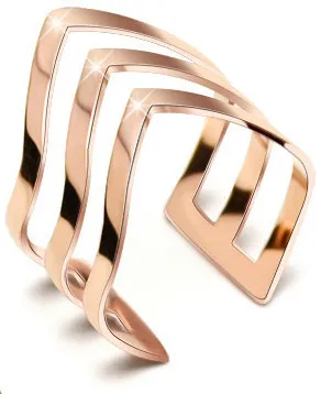Troli Triplo anello in bronzo realizzato in acciaio donna