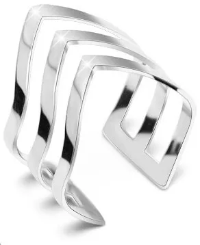 Troli Elegante anello triplo in acciaio da donna