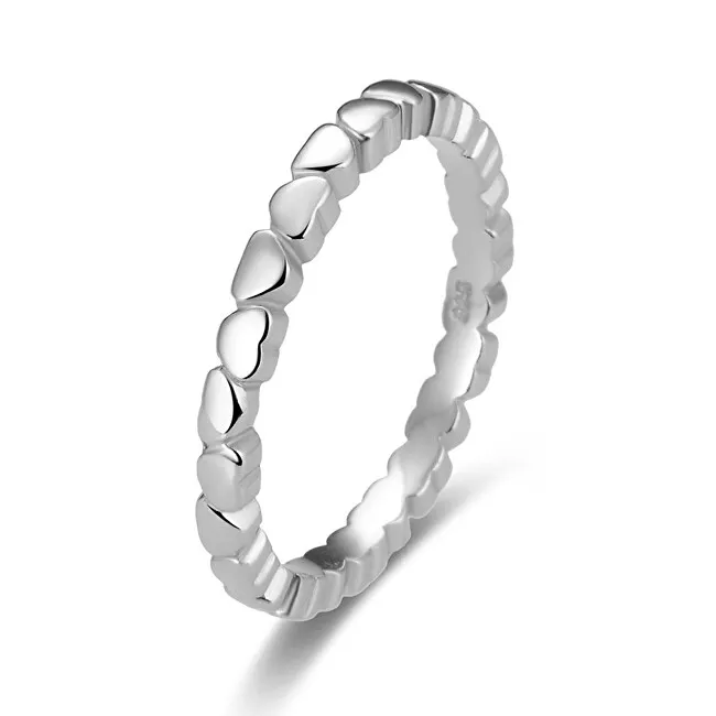 Benet Anello in argento con cuori AGG344 - Diametro: 58 mm donna