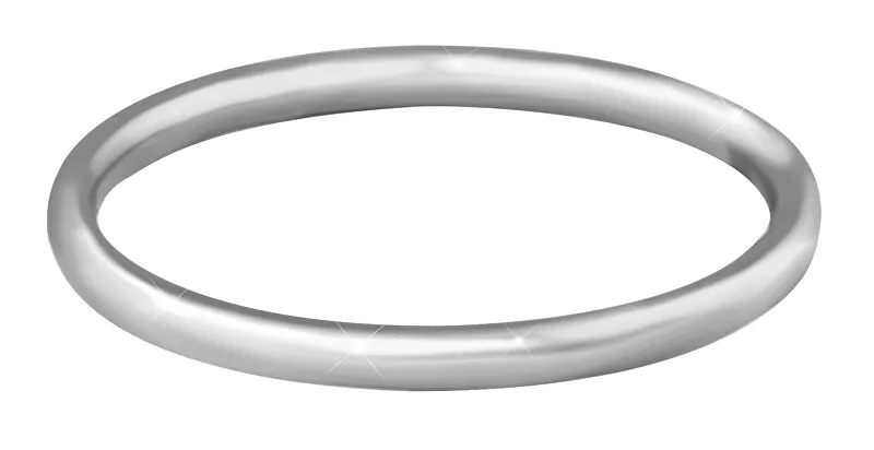 Troli Anello in acciaio argentato delicato e minimalista - Diametro: 59 mm donna