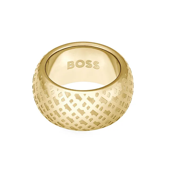 Hugo Boss Anello placcato oro audace per donna 1580589 - Diametro: 58 mm donna