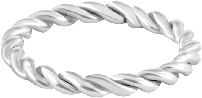 Troli Anello moderno in acciaio ritorto - Diametro: 57 mm donna