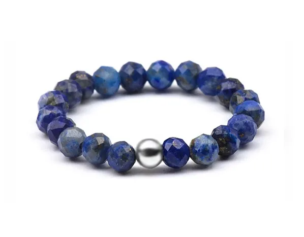 Agato Anello con perle di lapislazzuli POL-R02 - Diametro: 53 mm donna