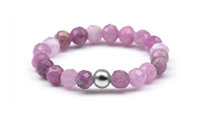 Agato Anello minerale con rubino POL-R12 - Diametro: 60 mm donna