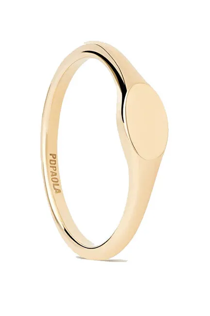 PDPAOLA Anello originale placcato oro Ovale Mini AN01-C46 - Diametro: 50 mm donna
