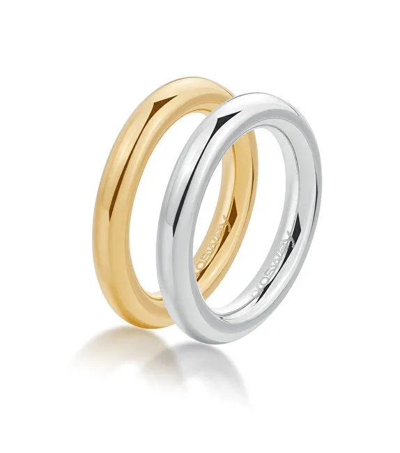 Brosway Set anelli in acciaio bicolore Aura BAU31 - Diametro: 56 mm donna