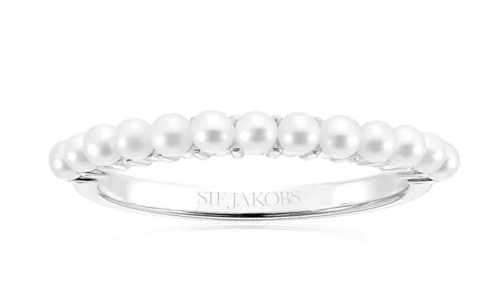 Sif Jakobs Affascinante argento con perle vere Ellera SJ-R2869-P - Diametro: 50 mm donna
