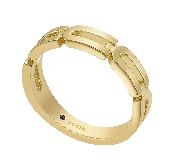 Fossil Elegante anello placcato oro Heritage JF04694710 - Diametro: 49 mm unisex