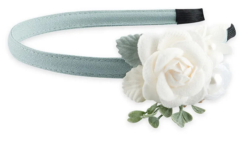 Troli Fascia per capelli color menta con fiori donna