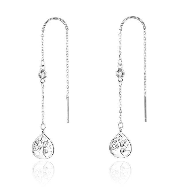 Beneto Orecchini lunghi in argento con zirconi AGUV1967 donna