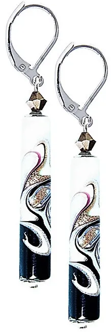 Lampglas Eleganti orecchini in bianco e nero con l'esclusiva perla Lampglas EPR11 donna
