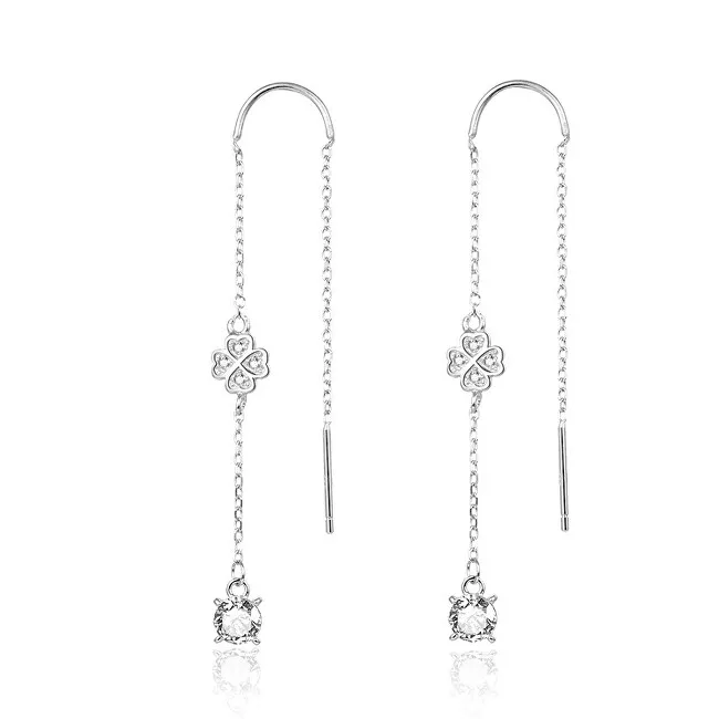 Beneto Orecchini lunghi in argento con zirconi AGUV1978 donna