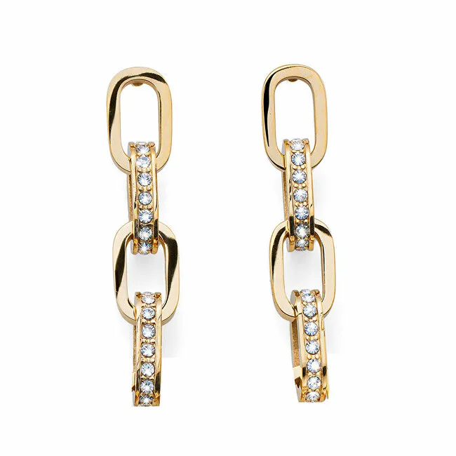 CRYSTalp Orecchini trendy placcati oro con cristalli Touch Link 40524.EG donna