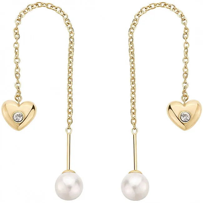 Brosway Orecchini romantici con catena di perle e chakra in conchiglia BHKE187 donna