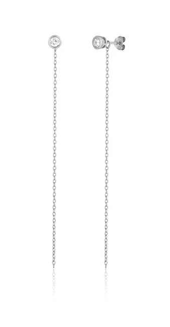 JV Orecchini D lunghi in argento 2 in 1 con zircone SVLE1848X75BI00 donna