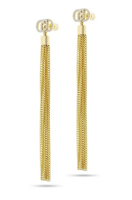 Liu Jo Orecchini lunghi placcati oro con catene LJ2648 donna