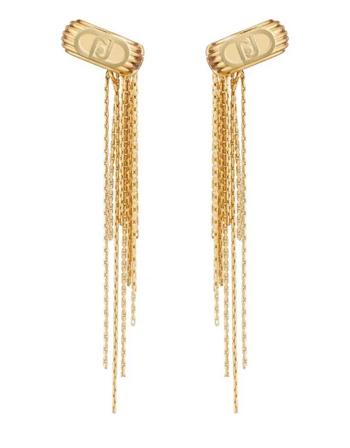 Liu Jo Orecchini lunghi placcati oro con catene Fashion LJ2768 donna