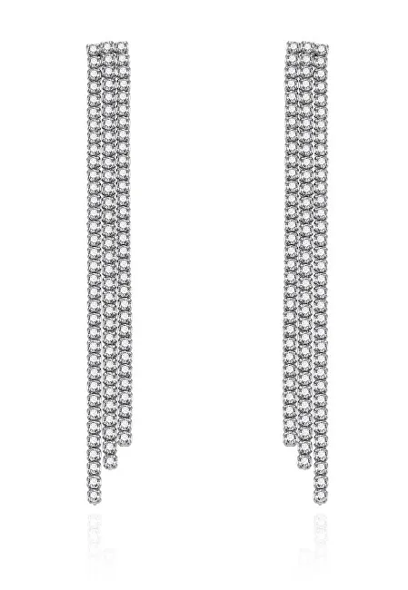 Agato Orecchini lunghi con strass e zirconi AGT-E148PW donna