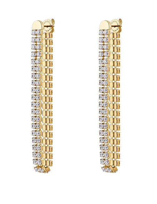 Brosway Orecchini lunghi placcati oro con zirconi cubici Desidery BEIE030 donna