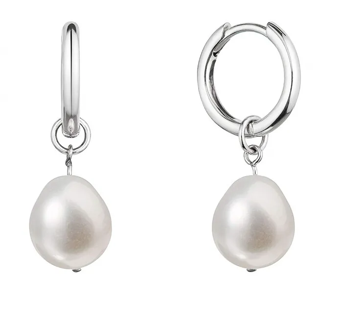 Evolution Group Orecchini in argento 2 in 1 con perle vere Barocche 21106.1 donna