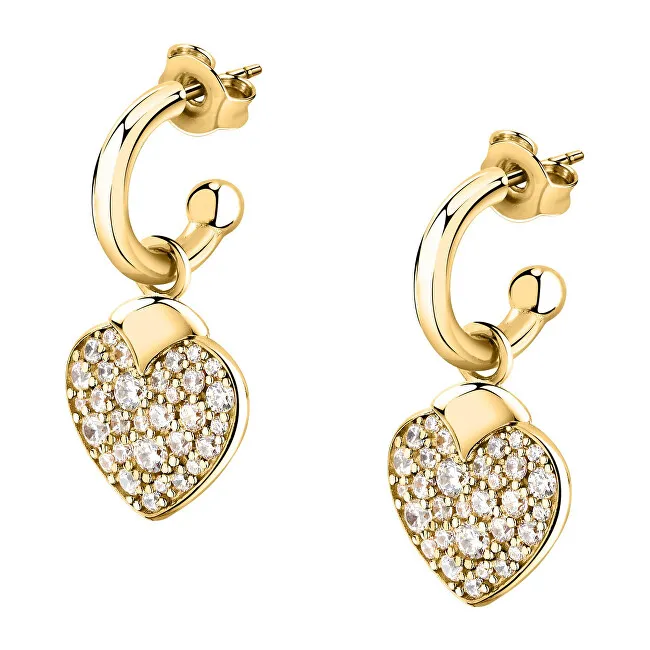 Morellato Orecchini romantici placcati oro 2 in 1 Cuori Istanti SAVZ15 donna