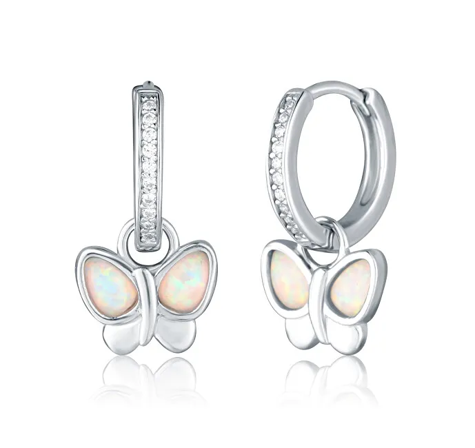 JVD Orecchini a cerchio in argento 2 in 1 con farfalle SVLE3028X61O100 donna