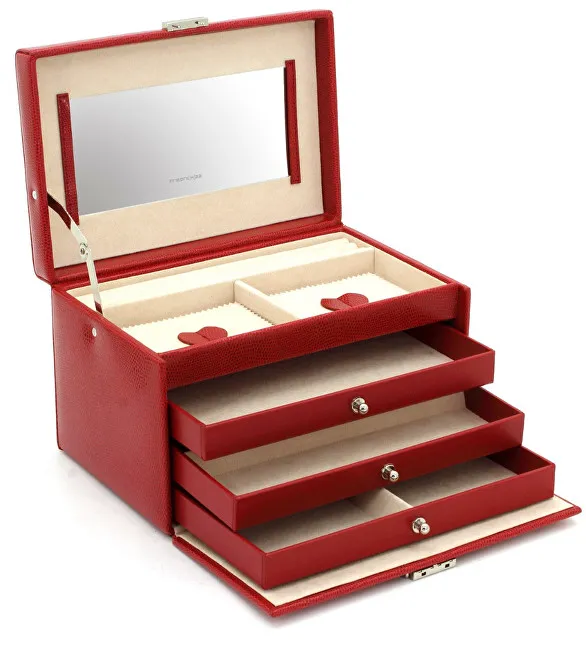 Friedrich Lederwaren Portagioie rosso/beige Jolie 23255-40 donna