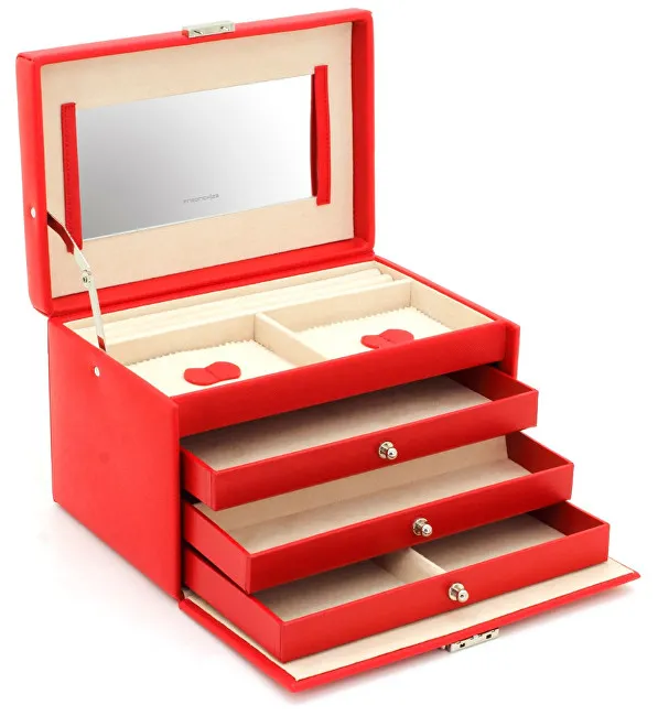 Friedrich Lederwaren Portagioie rosso/beige Jolie 23256-40 donna