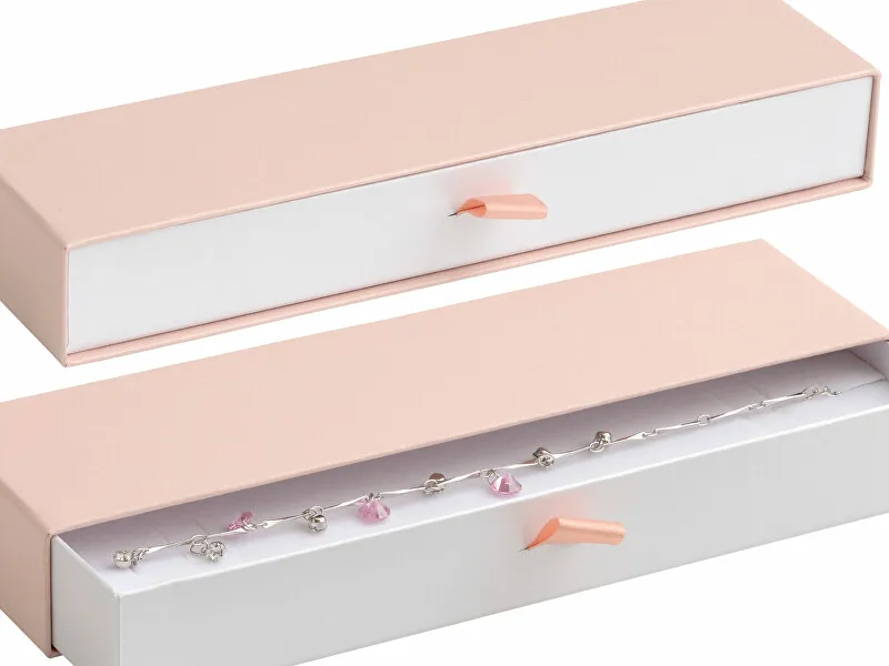 JK Box Scatola regalo rosa cipria per bracciale DE-9 / A5 / A1 donna