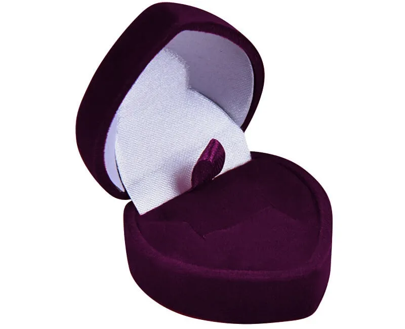 JK Box Scatola regalo viola per orecchini o anello Cuore F-75/A10 donna