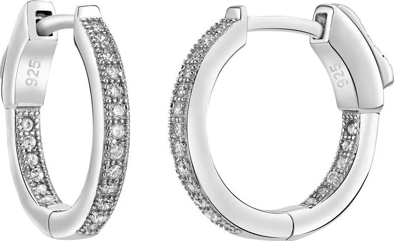 Silvego Orecchini in argento con zirconi JASMIN JJJE0105 con chiusura unica donna