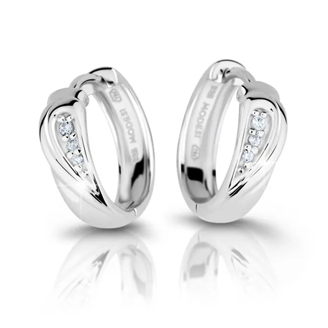 Modesi Orecchini in argento alla moda con zirconi M26027 donna