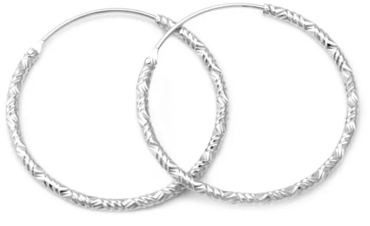 Beneto Orecchini rotondi di lusso in argento AGUC644 - Diametro: 1,4 centimetri donna