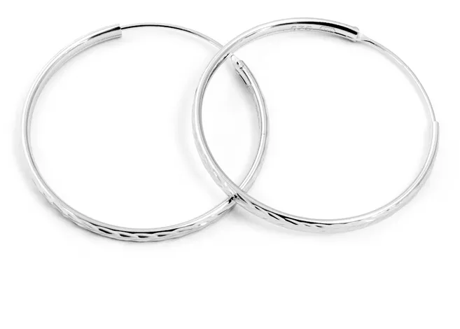 Beneto Orecchini rotondi in argento scintillante AGUC2099/35/N donna