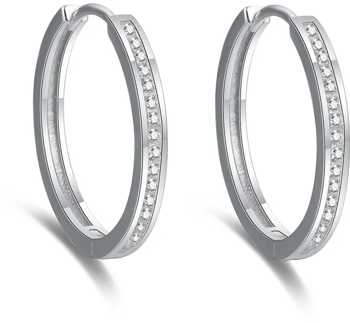 Beneto Eleganti orecchini rotondi in argento AGUC2270 - Diametro: 2,5 cm donna