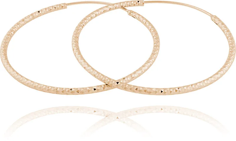 JVD Orecchini ad anello in argento placcato oro SVLE0216XD5RO - Diametro: 5 cm donna