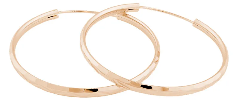 JVD Orecchini ad anello in argento placcato oro rosa SVLE0209XD5RO - Diametro: 2 cm donna