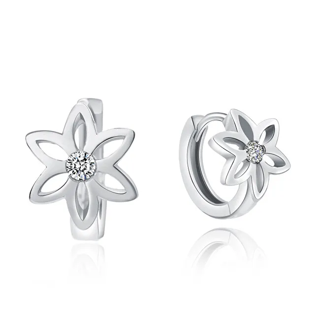 Orecchini MOISS Delicati in argento con fiori E0000140 donna