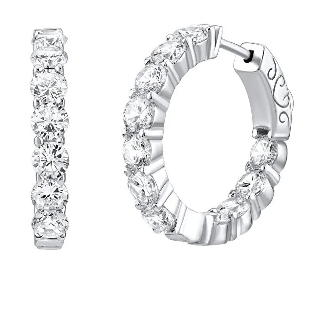Silvego Orecchini rotondi di lusso con zirconi MW02722A donna