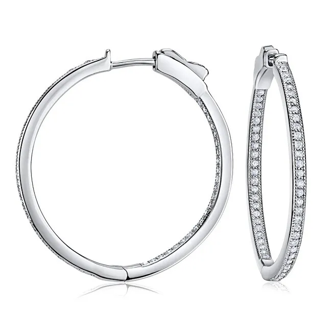 Silvego Orecchini rotondi in argento con chiusura unica Karin JJJ0107 donna
