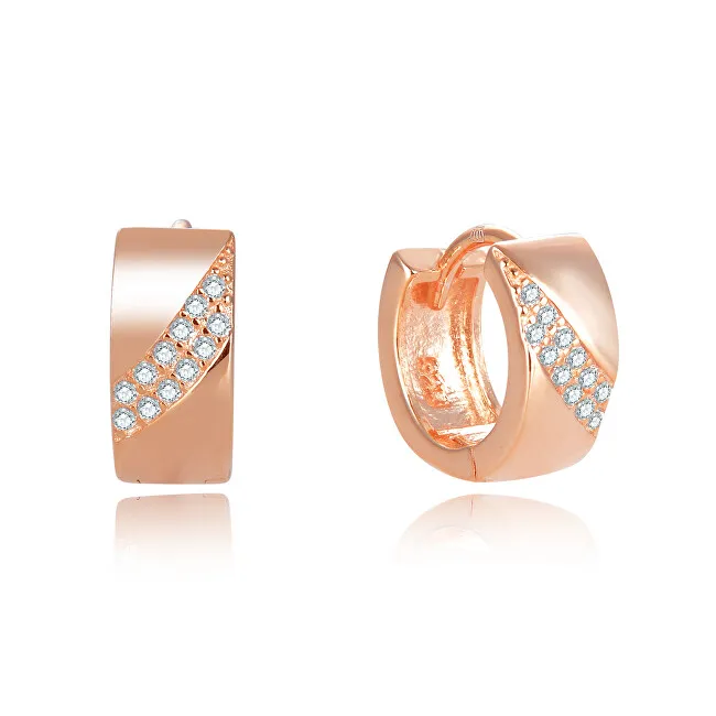 Beneto Deliziosi orecchini rotondi in bronzo AGUC2674-ROSE donna