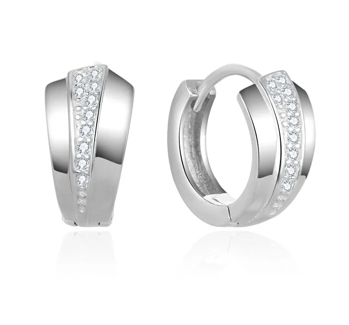 Beneto Eleganti orecchini rotondi in argento AGUC2673 donna