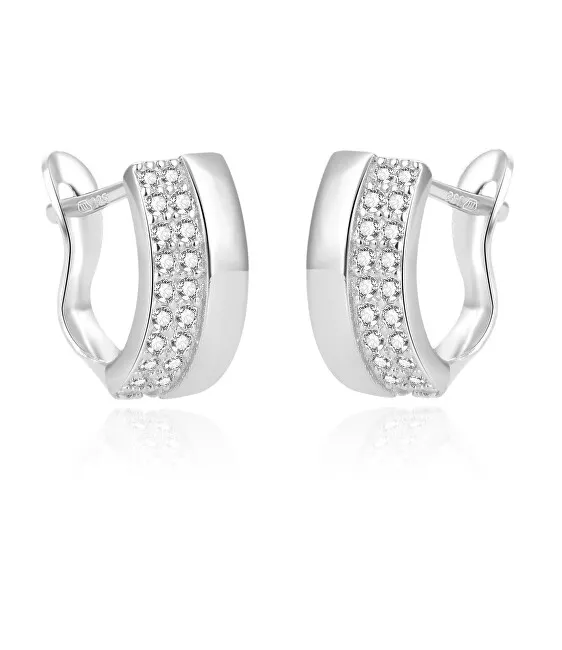 Beneto Orecchini in argento senza tempo con zirconi AGUC1448 donna