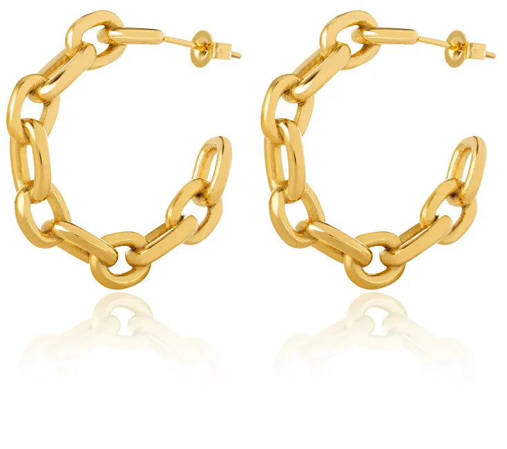 Troli Orecchini e cerchio placcati in oro alla moda donna