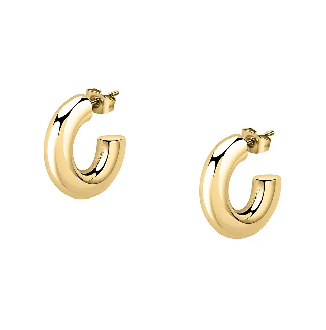 Morellato Orecchini minimalisti placcati oro e cerchio creolo SAUP12 donna