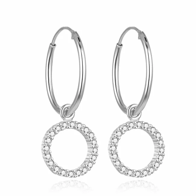 Beneto Eleganti orecchini rotondi in argento AGUC2060 donna