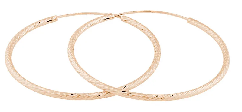 JVD Orecchini ad anello placcati oro rosa SVLE0215XD5RO - Diametro: 5 cm donna