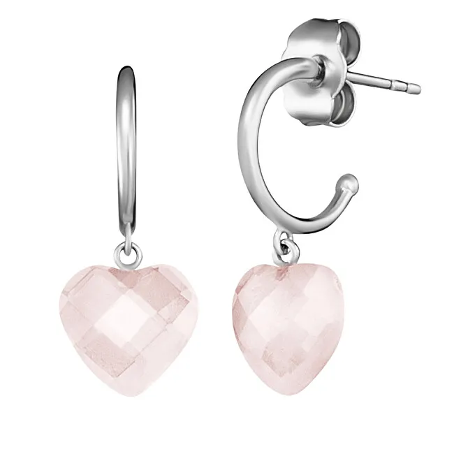 Engelsrufer Delicati orecchini in argento con rosa ERE-HEART-RQ-CR donna