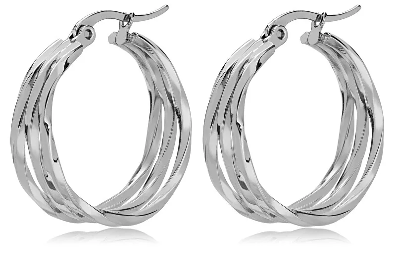 Troli Orecchini ad anello in acciaio senza tempo STO3696 donna